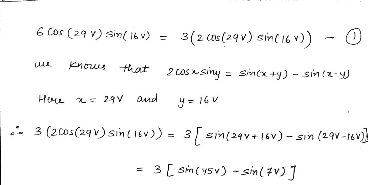 Trigonometry homework question answer, step 1, image 1